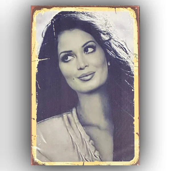 Türkan Şoray 10 Retro Ahşap Posteri